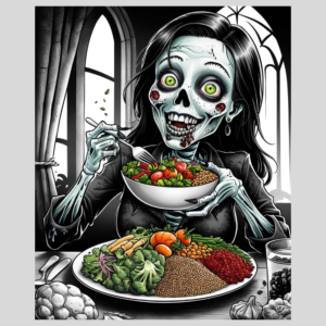 Sage the Vegan Zombie Greeting Card